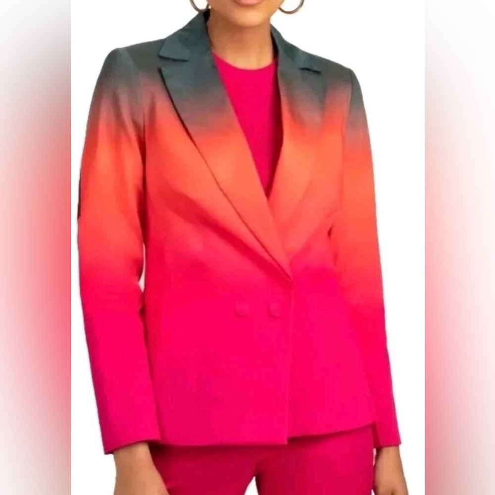 Trina Turk NWT Ombre Suit Set - Ryka Jacket & Danno Pant - Size 4 - Picture 2 of 12